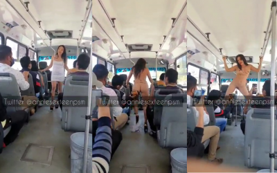 Chica Mexicana Desnuda en el transporte publico